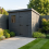 7x8 Pent Composite Shed Tanalised (Single Door, With Windows) 1