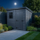 7x8 Pent Composite Shed Tanalised (Single Door, With Windows) 3