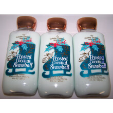 Lote de 3 lociones corporales Bath & Body Works Coconut Snowball 8 oz