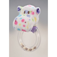 Anello Rattler Ippopotamo a Pois Pastello di Douglas Cuddle Toys