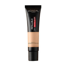L'Oréal Paris Flüssige Foundation, Wasserdicht, Schweißfest, 24H Matte Deckkraft, 250 Radiant Sand, 35 ml