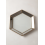 3 Hexagon Gold Plastic Frame Mirror Geometric 30Cm 6