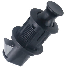 Round Embedded Push to Open Lock Zincs Alloy Cabinet Door-Black