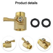 Brass Shutoff Valve 3/4 Inch Garden Hose Connector