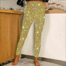 Awdenio Sequin Yoga Pants for Women High Waist Slim Leggings