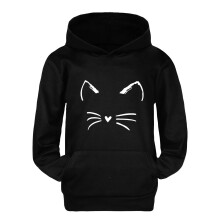 Kids Cartoon Hoodie Long Sleeve Black Size 10-11 Years