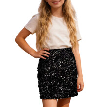 Girls Sparkling Sequin Mini Tutu Skirt Black Size 3-16Y