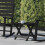 Outdoor Folding Side Table HDPE Black 1