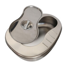 Stainless Steel Bed Pan with Lid Portable for Men Women