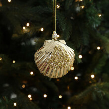 Gold Plastic Christmas Ornaments Holiday Decor 3.5 Inch