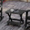 Outdoor Folding Side Table HDPE Black 6