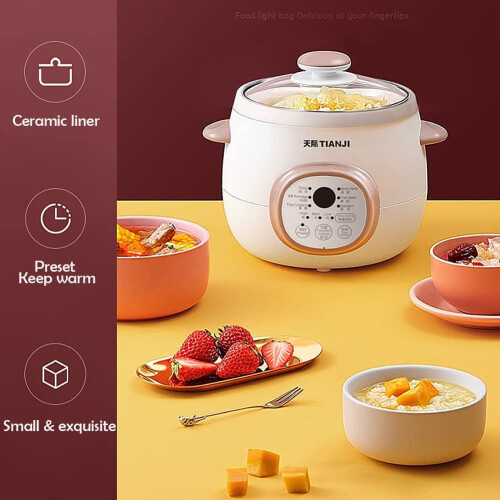 Electric Stew Pot Ceramic 1L White 1