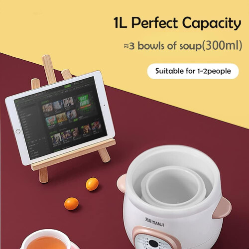 Electric Stew Pot Ceramic 1L White 2
