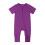 Baby Rompers Front Zipper Short Sleeve Solid Color 1