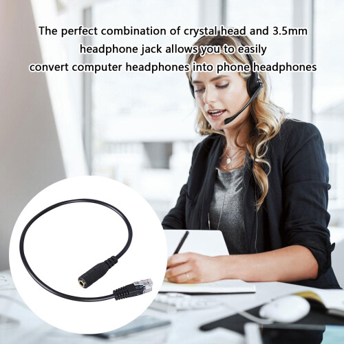 MultiDevice Headsets RJ9 to 3.5mm Adapter Cord For Computer To