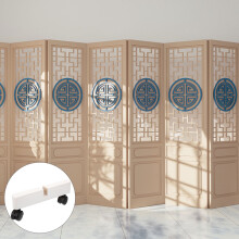 Room Divider Stabilizer Feet White Wood 2 pcs