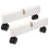 Room Divider Stabilizer Feet White Wood 2 pcs 5
