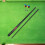 Carbon Fiber Pool Cue Stick Two-Section Portable Black 8