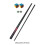 Carbon Fiber Pool Cue Stick Two-Section Portable Black 6
