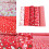 Cotton Patchwork Fabric Bundle Red Series 50x50cm Squares 1