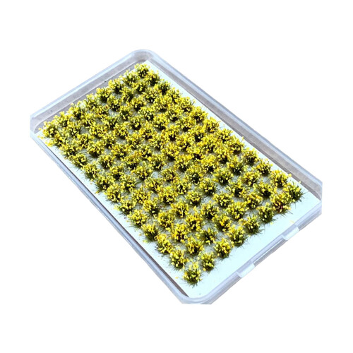 Miniature Flower Cluster Diorama Grass Tufts Yellow 2