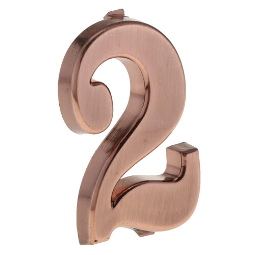 ABS Modern Number Sign Plaque Digit 2 1