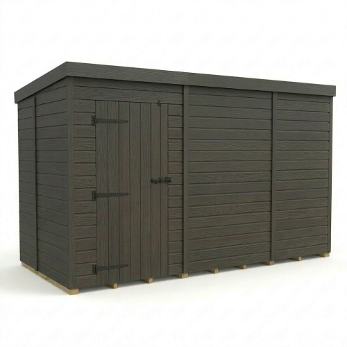 11x5 Pent Composite Shed Tanalised (Single Door, No Windows) 1