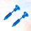 Screw Earrings Blue Threaded Piercing Jewelry 1 Pair 8