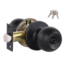 Black Entry Door Lockset with Key 1 Pack