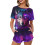Galaxy Wolf Pajama Set Plus Size X-Large 2-Piece 1