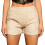 Women's High Waisted Solid Sequin Shorts - Nylon Spandex 8