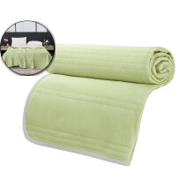 Silk Cooling Blanket Green for Hot Sleepers