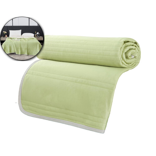 Silk Cooling Blanket Green for Hot Sleepers