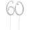 Silver Anniversary Cake Topper Shape Number 60 1 Piece 3