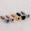Screw Earrings Blue Threaded Piercing Jewelry 1 Pair 1