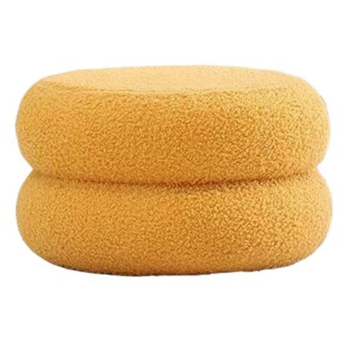 Vanity Stool Lambswool Fabric Padded Seat Ottoman