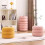 Vanity Stool Lambswool Fabric Padded Seat Ottoman 5