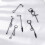 Punk Cross Hoop Earrings Set 12 Pieces 4