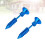 Screw Earrings Blue Threaded Piercing Jewelry 1 Pair 6
