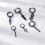 Punk Cross Hoop Earrings Set 12 Pieces 3