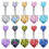 Cubic Zirconia Belly Button Ring Heart Shape 14G 1