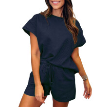 Women's Navy Lounge Set Casual 2-Piece XXL