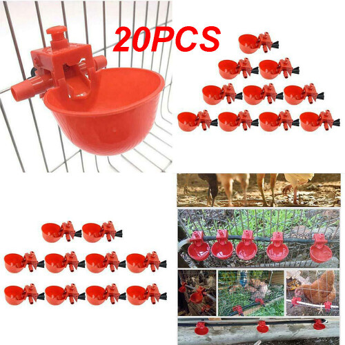 Poultry Water Drinking Cup Plastic Automatic Drinker 10 Pack 1