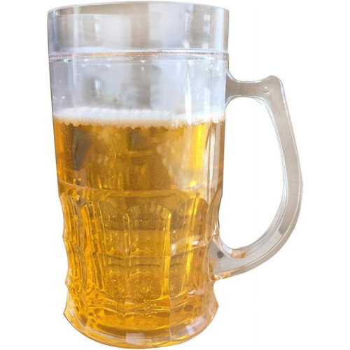 Frozen Glass Beer Mug Double Layer 15.2 oz