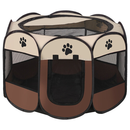 Octagonal Pet Fence Tent Foldable Dog Cage 1