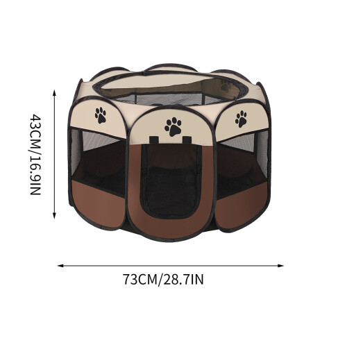 Octagonal Pet Fence Tent Foldable Dog Cage 2