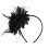 1900S Flapper Feathered Flower Hairband For Carnivals-Black 1