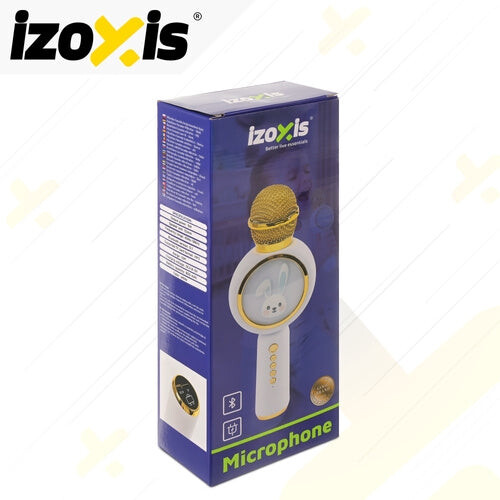 Draadloze Bluetooth karaokemicrofoon voor kinderen, wit