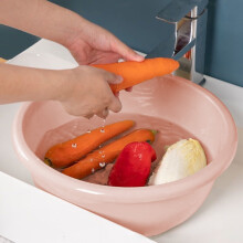 Fregadero redondo de plástico, fregadero de cocina portátil apilable.