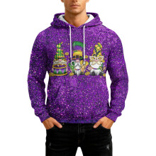 Sweat-shirt à capuche à manches longues pour homme, violet foncé, taille XXXXXL